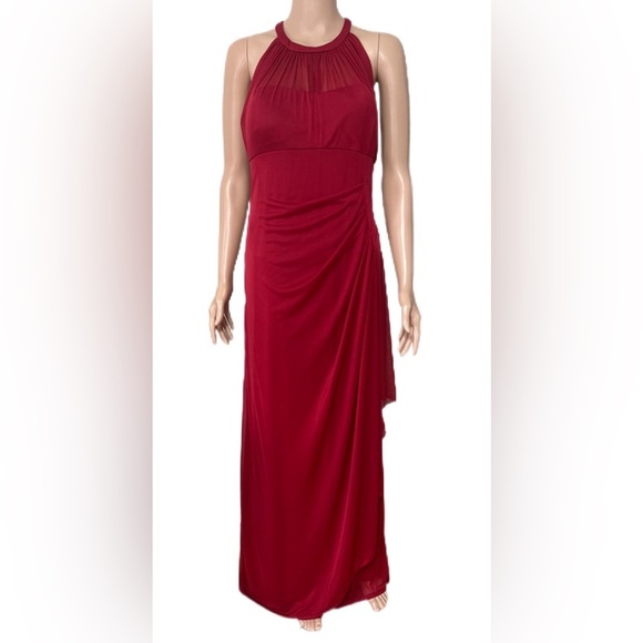 David's Bridal Dress Size 10  Maxi Long Red  Sleeveless Bridal Wedding - Picture 1 of 10